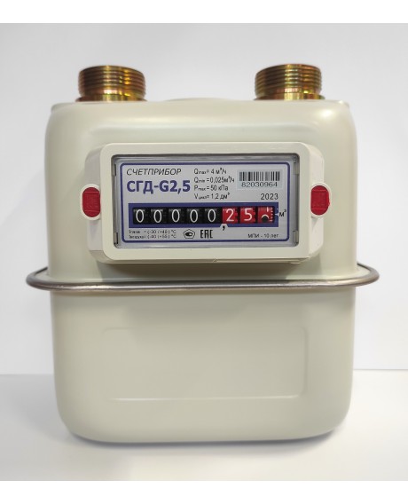 Газовый счётчик СГД G2.5 ТК с термокоррекцией ПРАВЫЙ